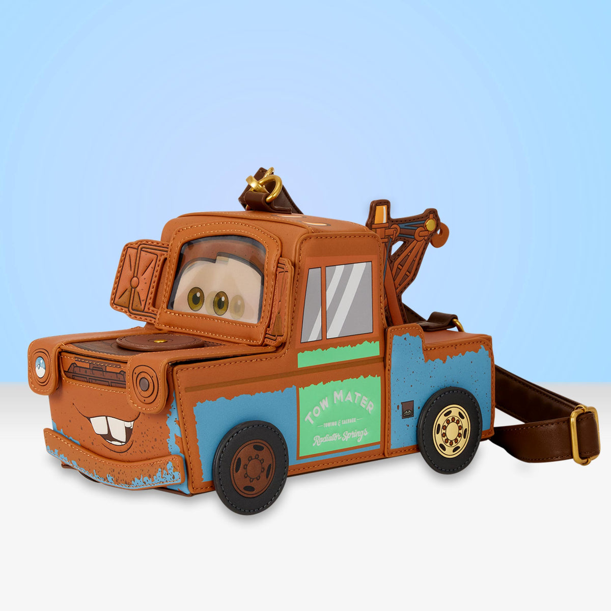 Loungefly x Disney Pixar Cars 20th Anniversary Mater Figural Crossbody Bag