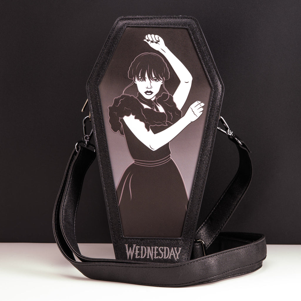 Loungefly x Wednesday Dance Pose Coffin Crossbody Bag