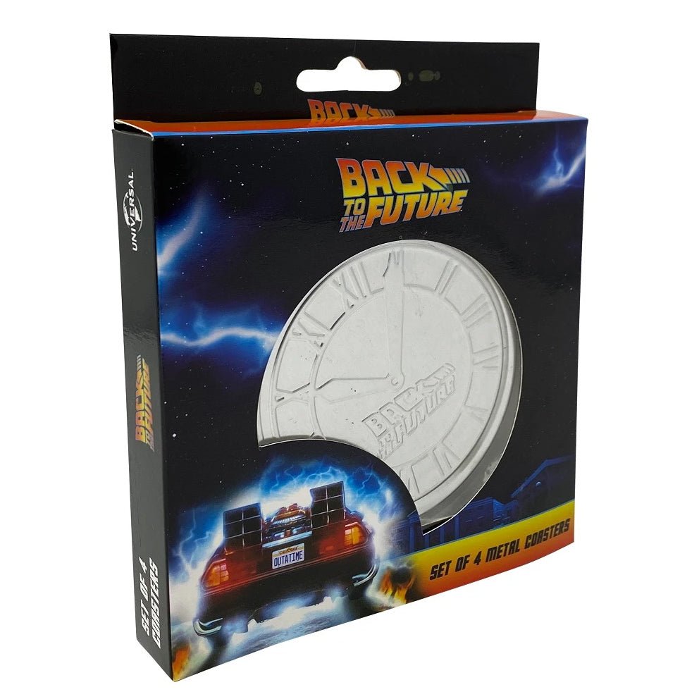 Back to the Future Metal Coasters (Set of 4) - GeekCore