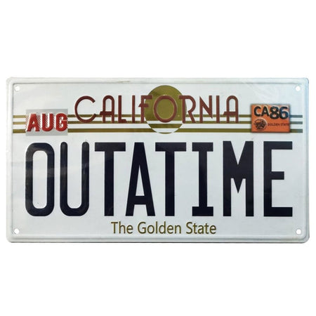 Back to the Future OUTATIME License Plate Replica - GeekCore