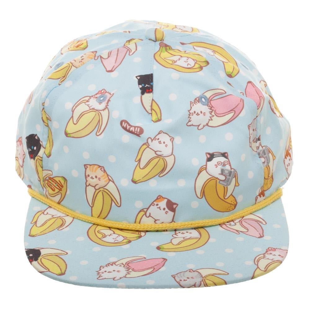 Bananya All Over Print Snapback Cap - GeekCore
