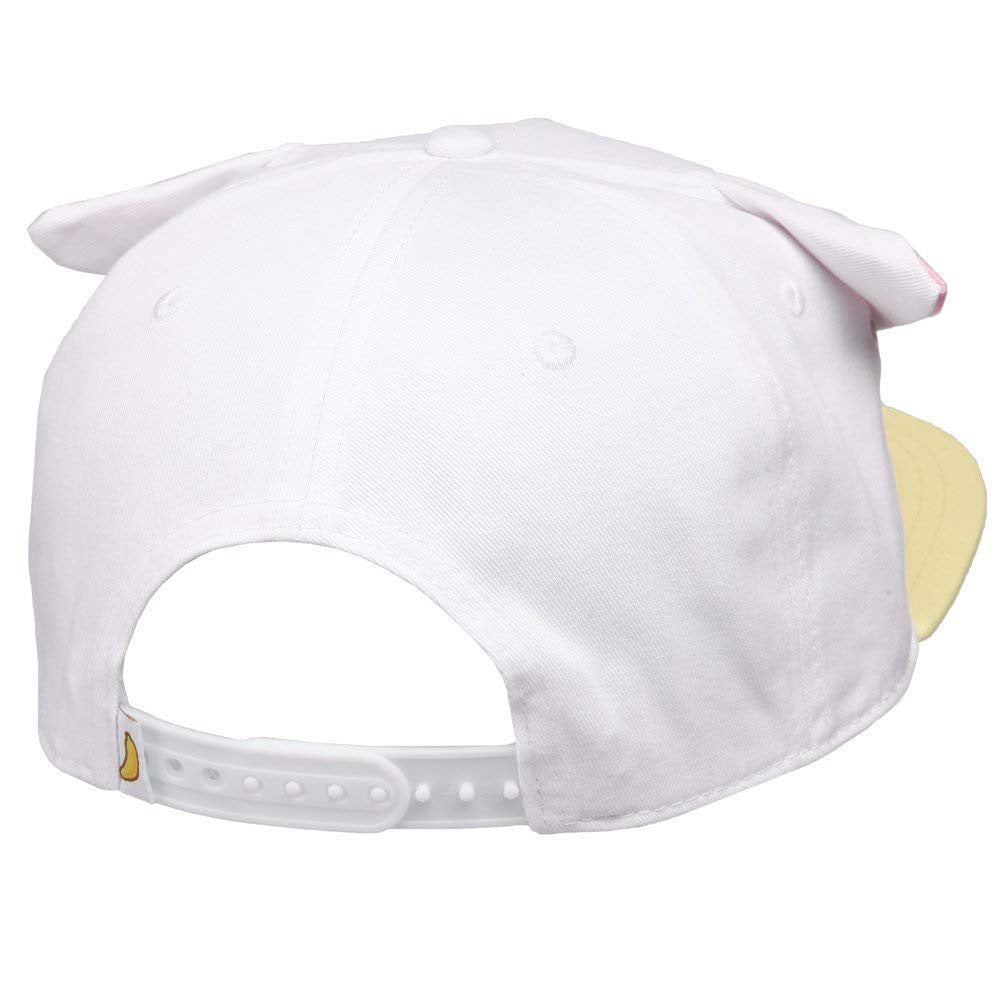 Bananya Face with Ears Snapback Cap - GeekCore