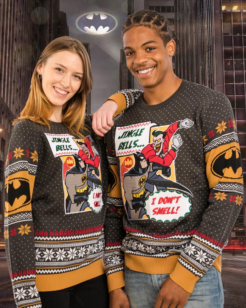 Batman Jingle Bells Knitted Christmas Jumper / Sweater - GeekCore