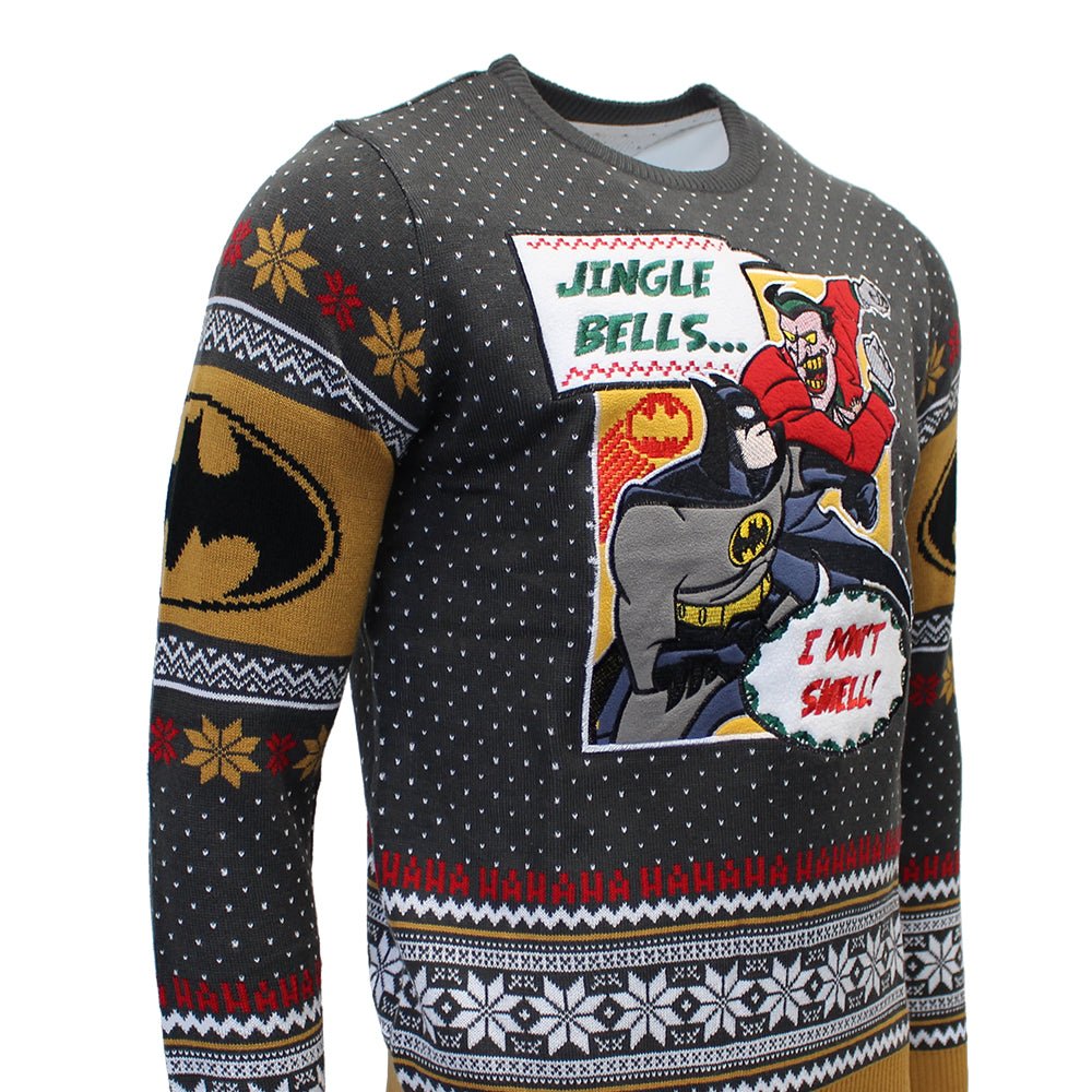 Batman Jingle Bells Knitted Christmas Jumper / Sweater - GeekCore
