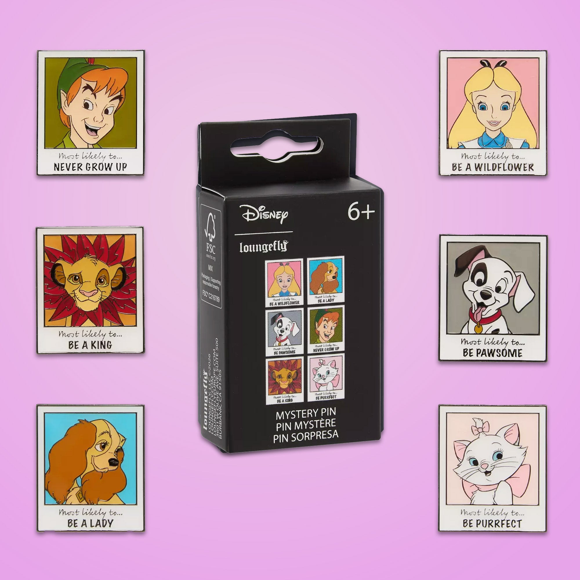 Loungefly x Disney Yearbook Portrait Blind Box Mystery Pin