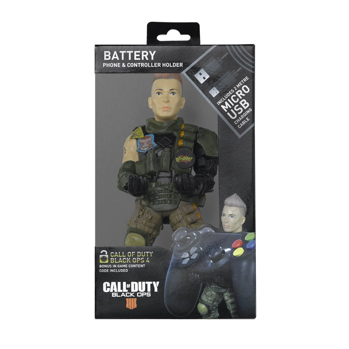 Call of Duty Black Ops Battery Cable Guy Controller & Smartphone Stand - GeekCore