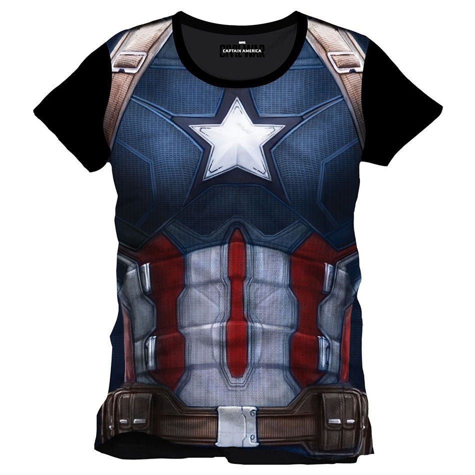 Captain America: Civil War Costume T - Shirt - GeekCore
