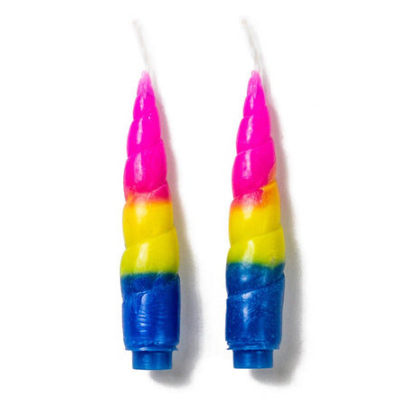 Crying Unicorn Candle - 2 Spare Rainbow Candles - GeekCore