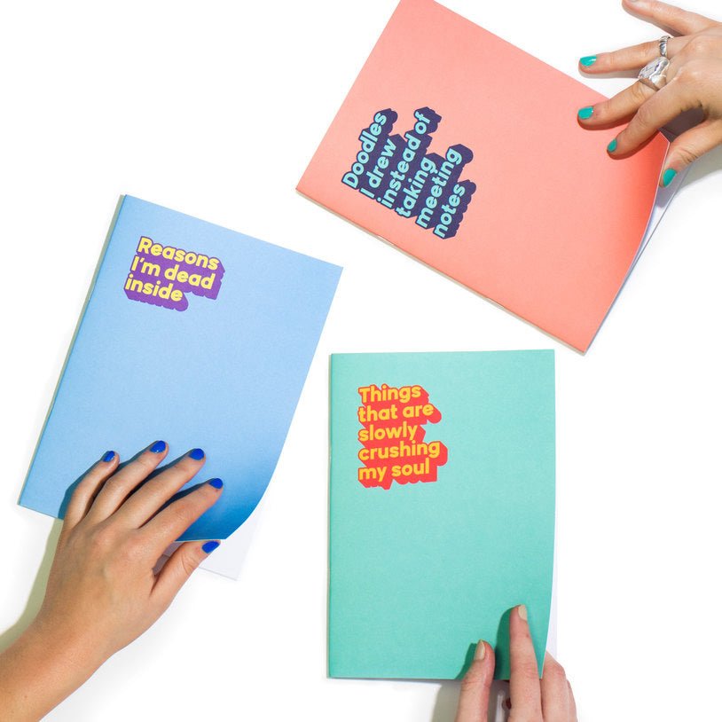 Cynical Stationery Notebook Trio - GeekCore