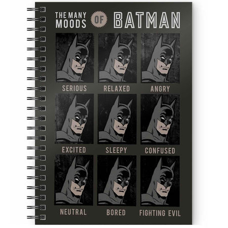 DC Comics The Many Moods of Batman A5 Spiral Notebook - GeekCore