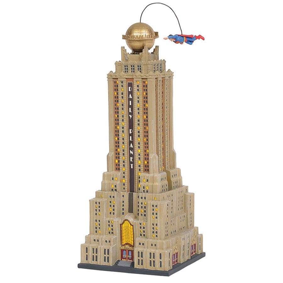 DC Comics Village by D56 - Superman The Daily Planet Statue - GeekCore
