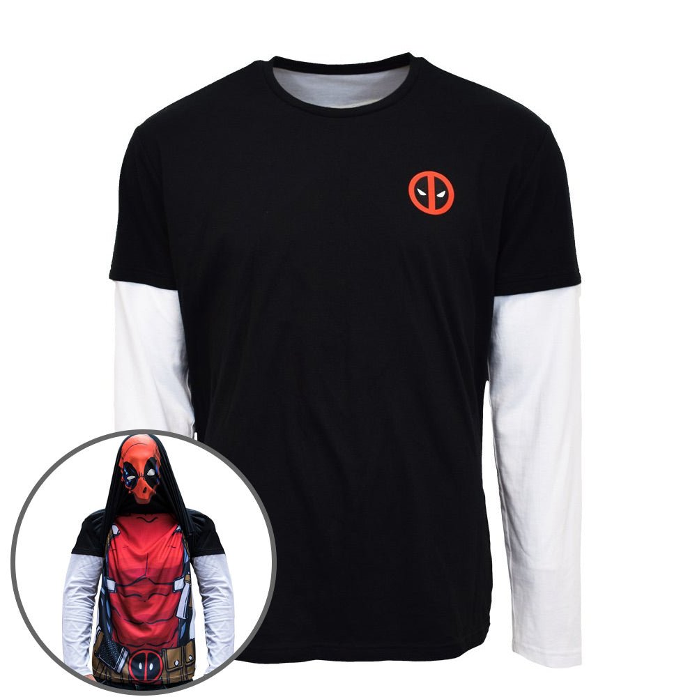 Deadpool Reversible Long Sleeve T - Shirt - GeekCore