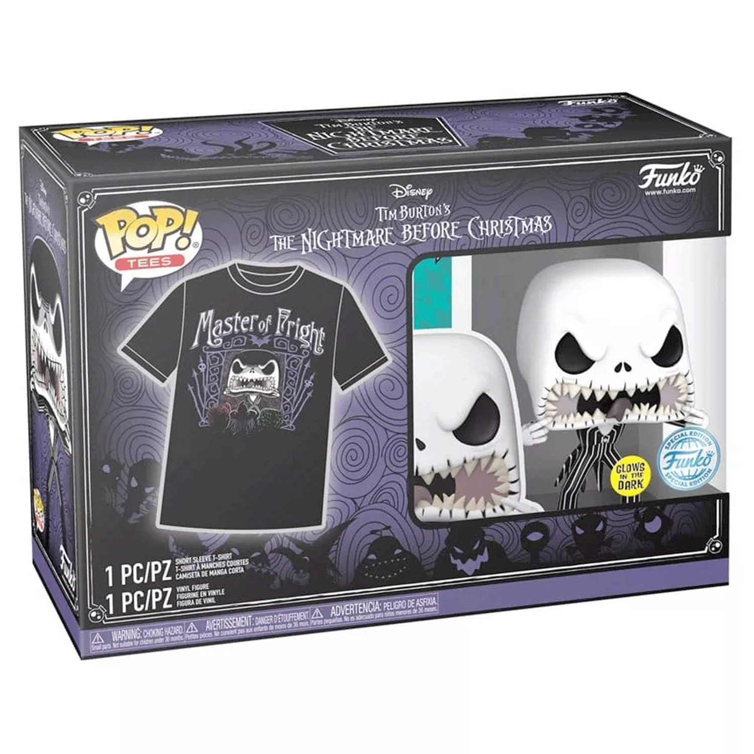 Disney Nightmare Before Christmas Jack Skellington Pop! Vinyl and Tee Set - GeekCore