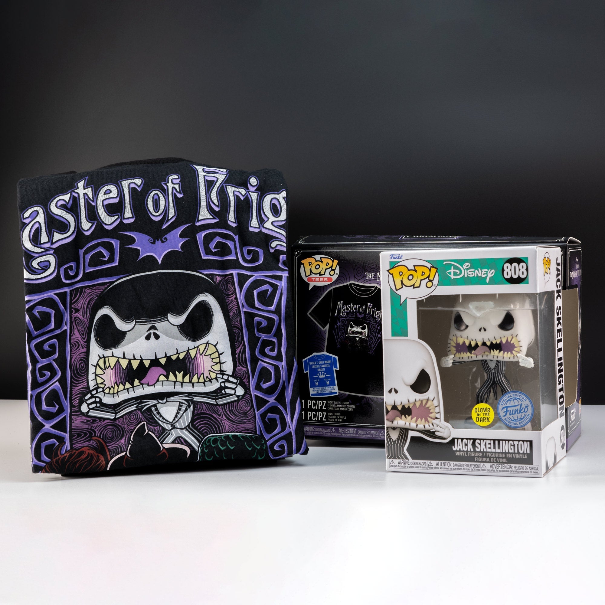 Disney Nightmare Before Christmas Jack Skellington Pop! Vinyl and Tee Set - GeekCore