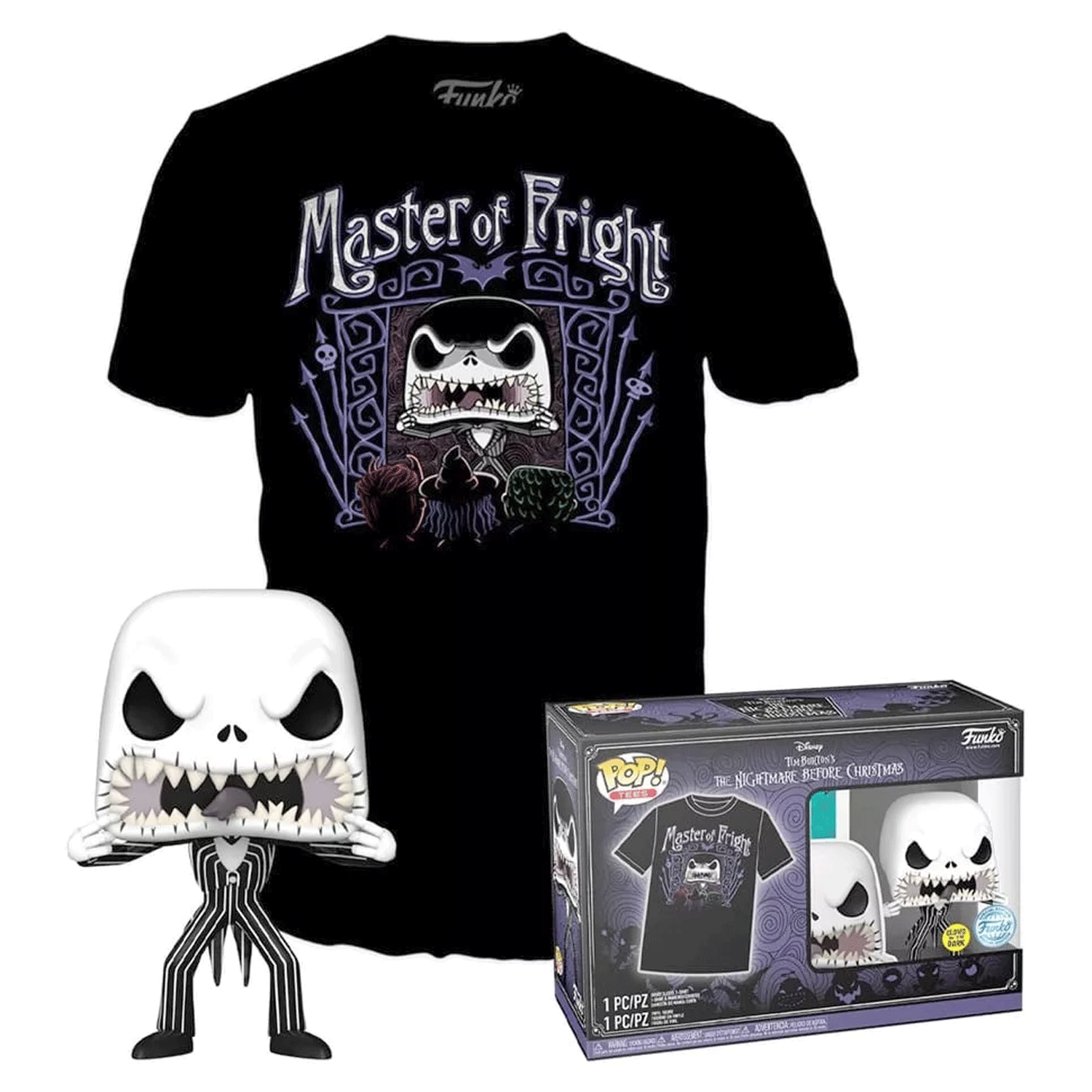 Disney Nightmare Before Christmas Jack Skellington Pop! Vinyl and Tee Set - GeekCore