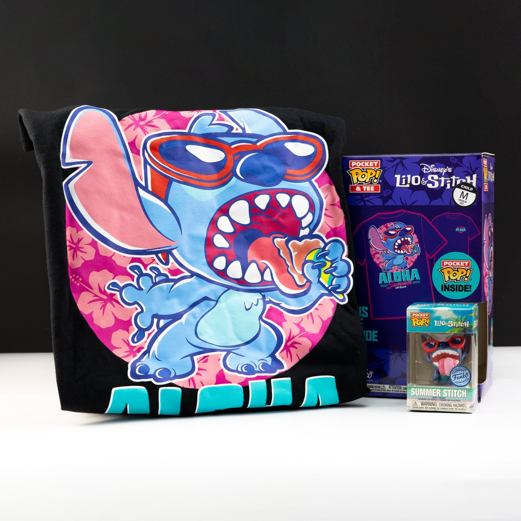 Disney Summer Stitch Pocket Pop! Vinyl and Tee Set for Kids - GeekCore