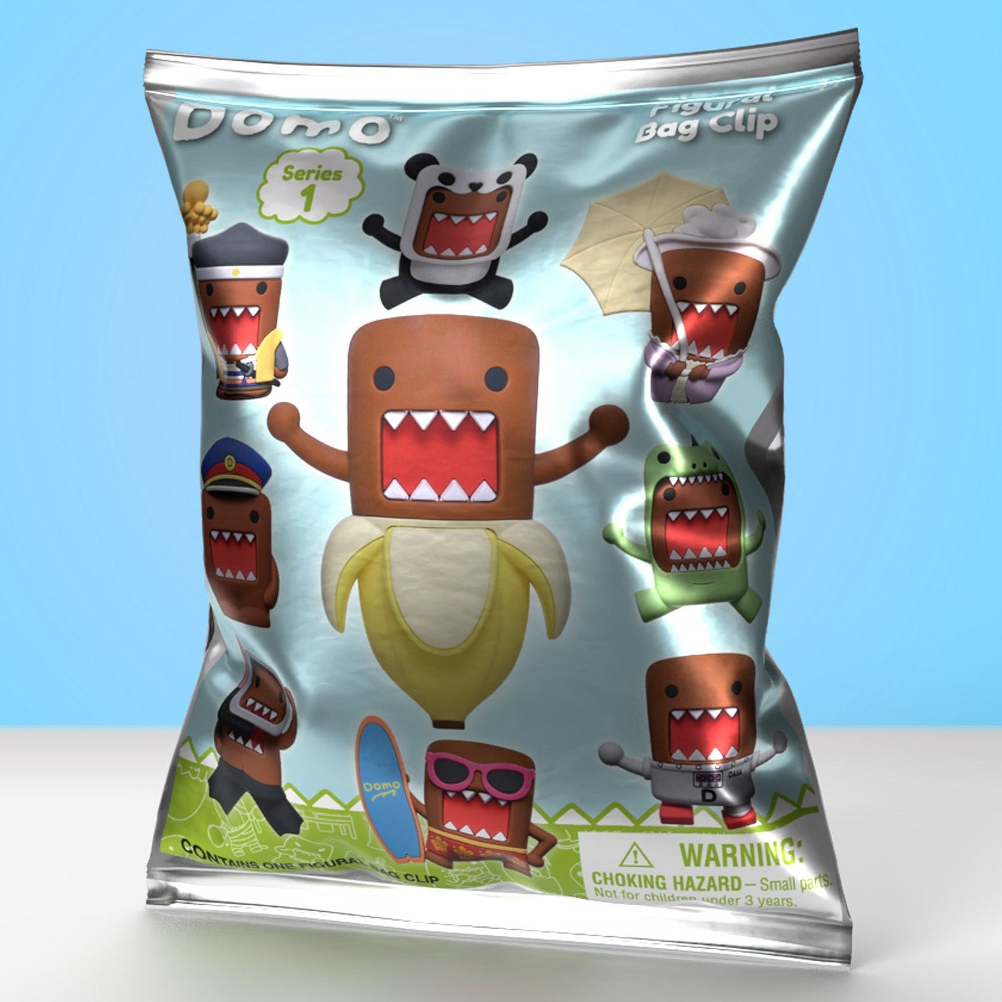 Domo-Kun Series 1 Blind Bag Mystery Bag Clip - GeekCore