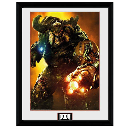 Doom Cyber Demon Artwork Framed Print - GeekCore