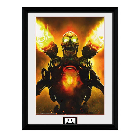 Doom Key Artwork Framed Print - GeekCore