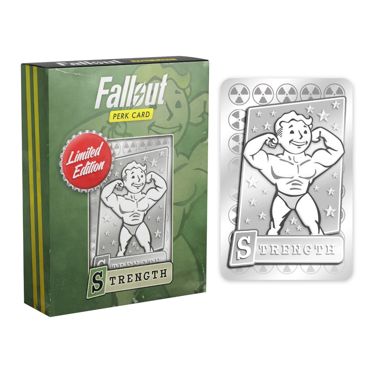 Fallout Limited Edition Metal Perk Card # 1 - Strength - GeekCore