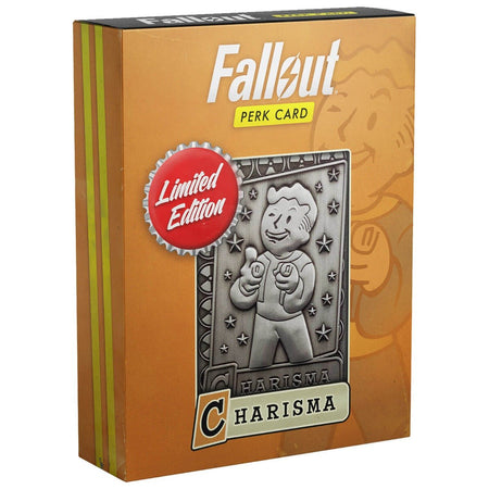 Fallout Limited Edition Metal Perk Card # 4 - Charisma - GeekCore