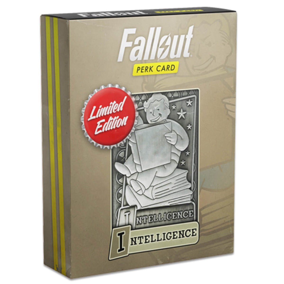Fallout Limited Edition Metal Perk Card # 5 - Intelligence - GeekCore