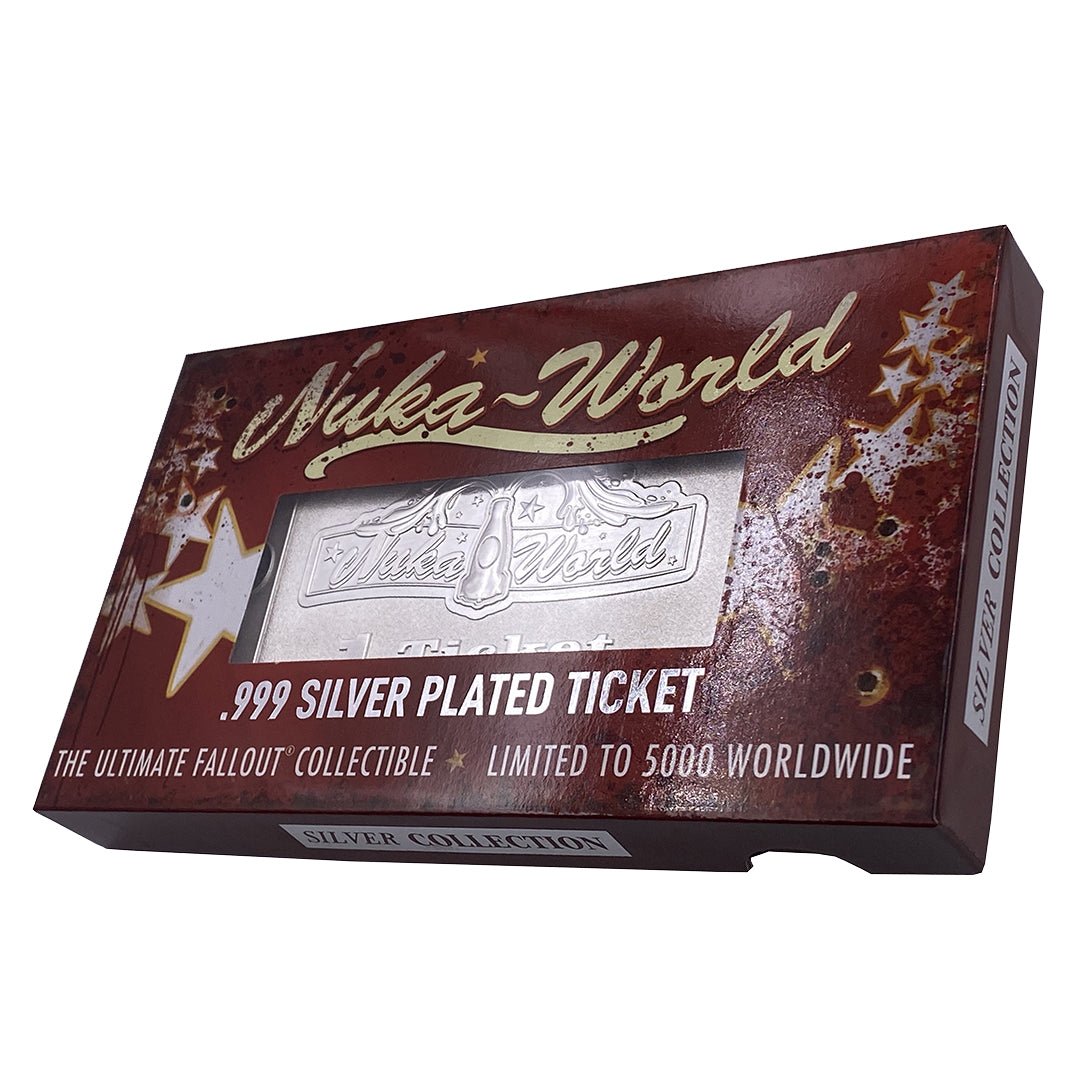 Fallout Nuka World Silver Plated Ticket - GeekCore