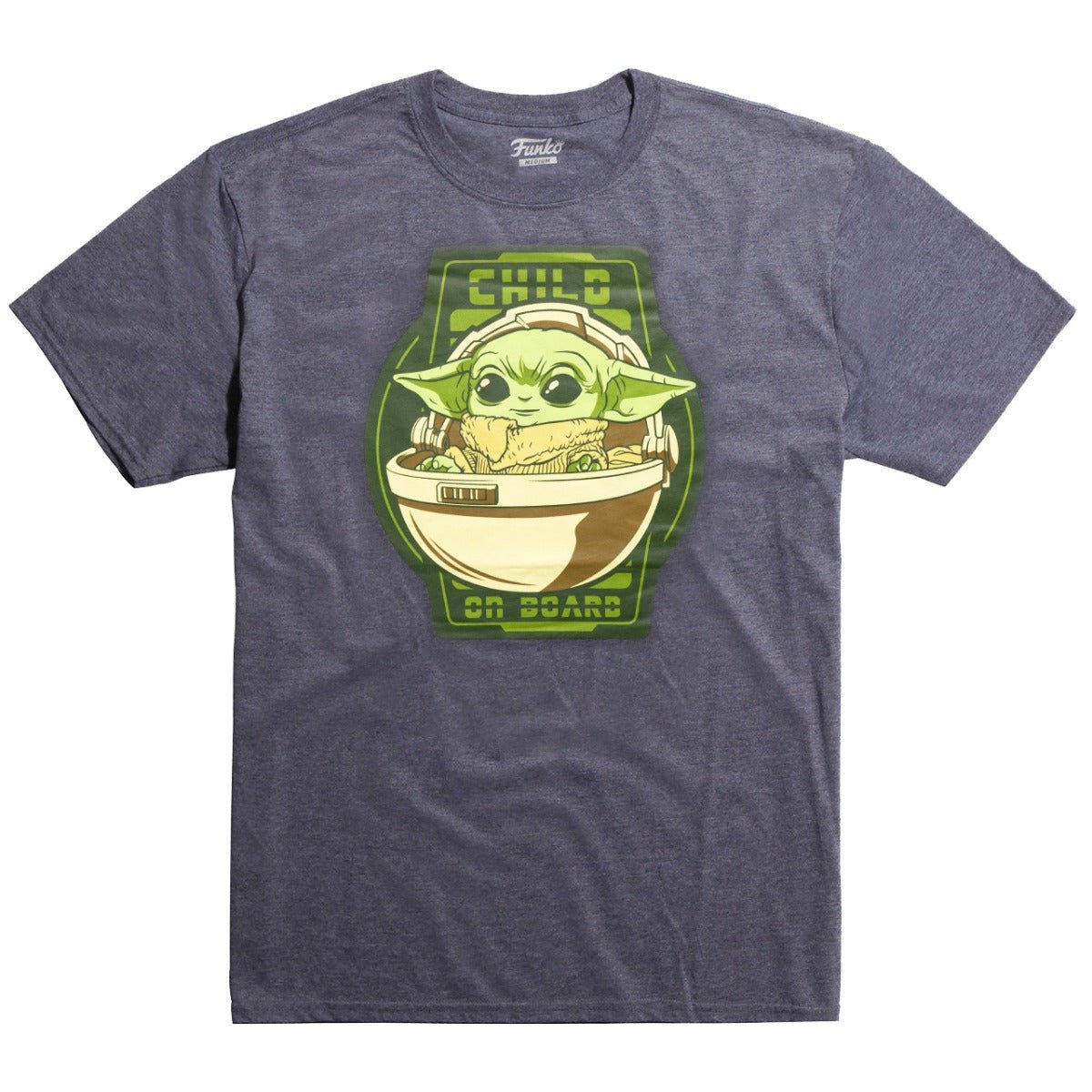 Funko Pop! Star Wars The Mandalorian "Child on Board" Baby Yoda T - Shirt - GeekCore