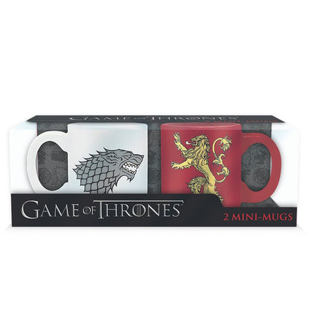 Game of Thrones Espresso Mug Set - Stark & Lannister - GeekCore