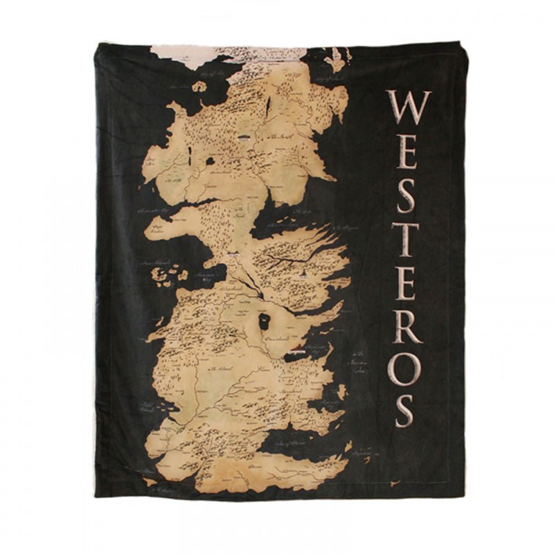 Game of Thrones Fleece Lined Throw - Map of Westeros - GeekCore
