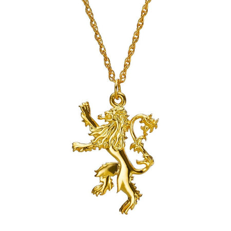 Game of Thrones House Lannister Gold Plated Sterling Silver Pendant - GeekCore