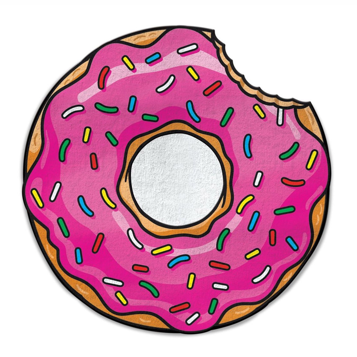 Giant Pink Donut Beach Blanket - GeekCore