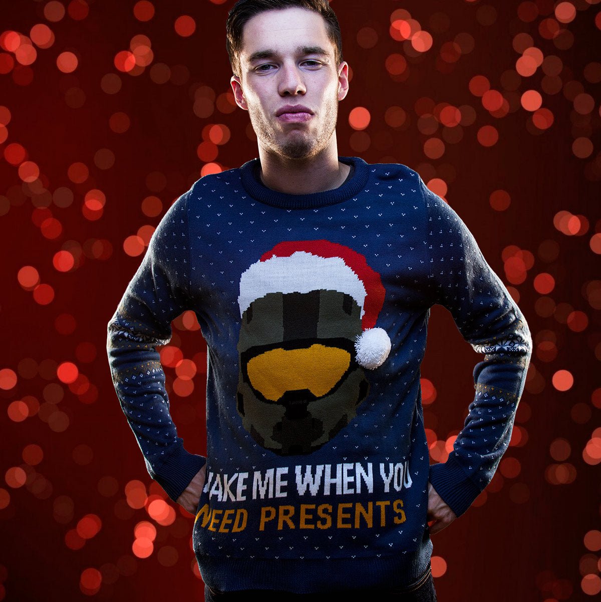 Halo Master Chief Knitted Christmas Jumper - GeekCore