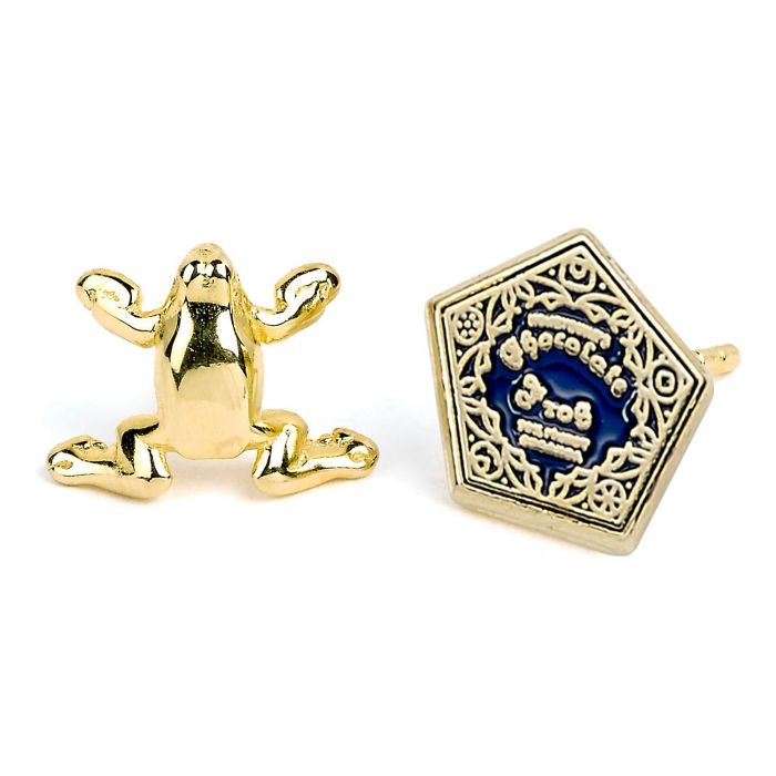 Harry Potter Chocolate Frog Gold Plated Stud Earrings - GeekCore