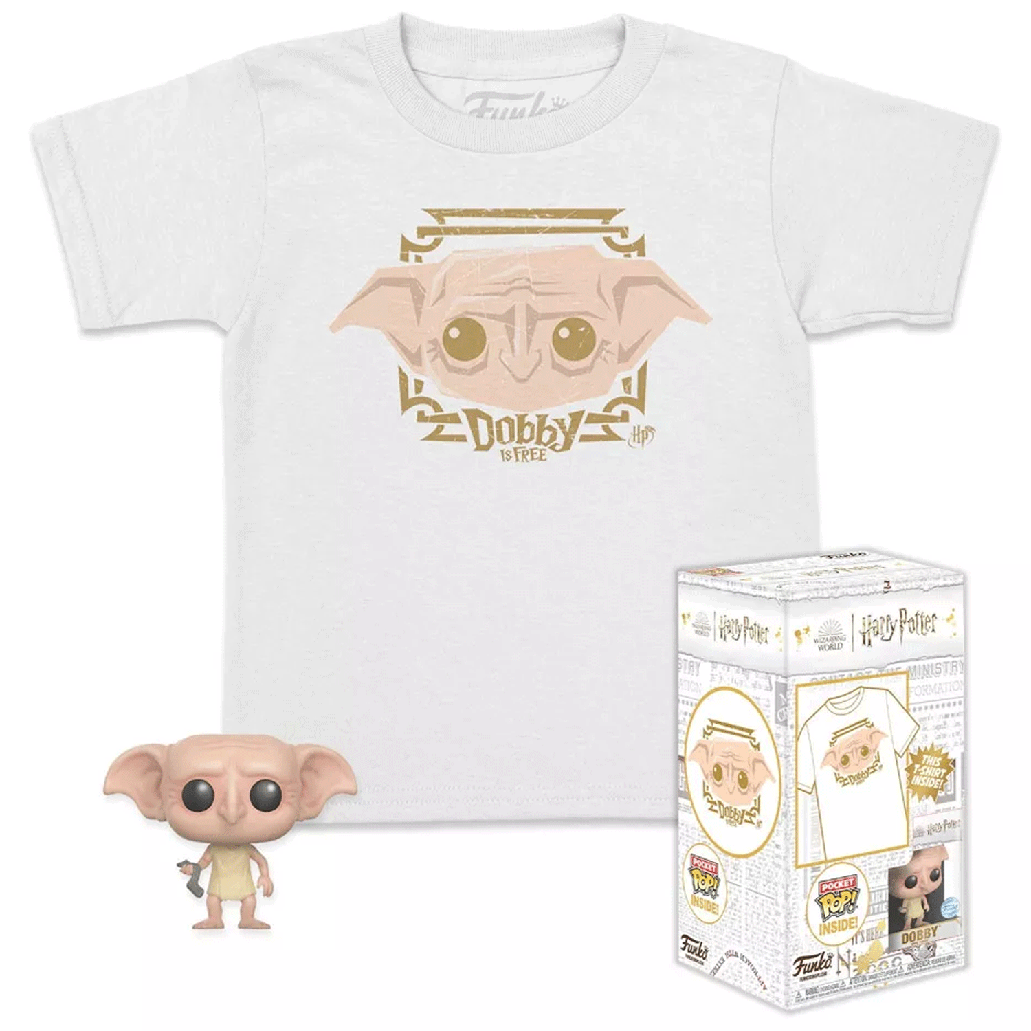 Harry Potter Dobby Pocket Pop! Vinyl and Tee Set for Kids - GeekCore