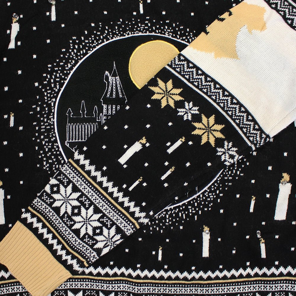 Harry Potter Hogwarts Castle LED Knitted Christmas Jumper / Sweater - GeekCore