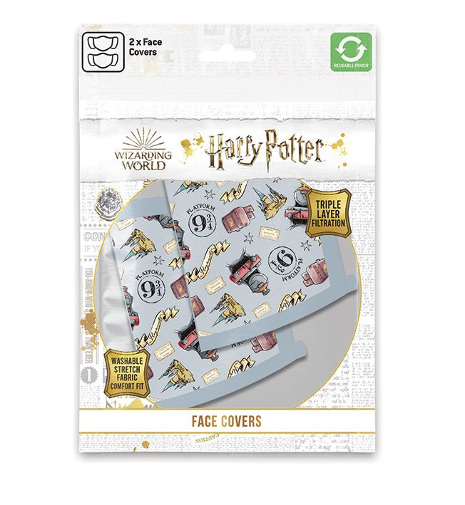 Harry Potter Hogwarts Express Face Mask 2 Pack - GeekCore