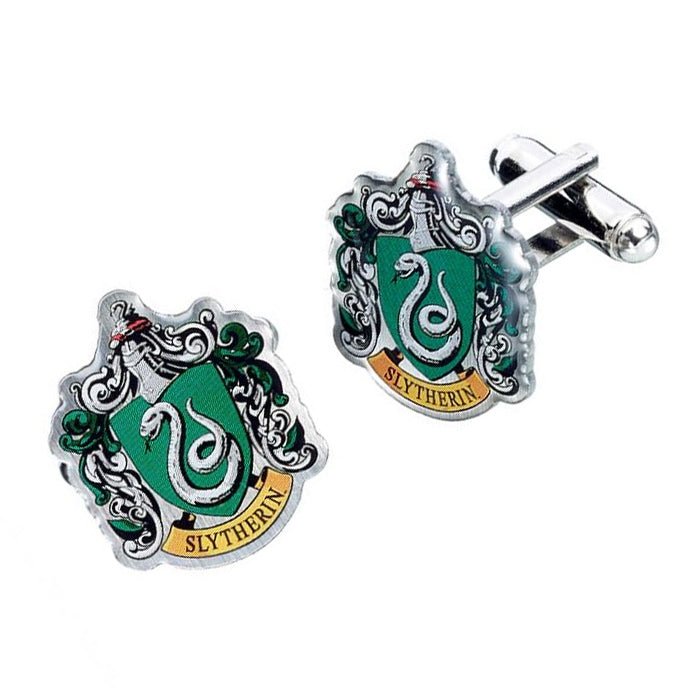 Harry Potter House Crest Silver Plated Cufflinks - GeekCore