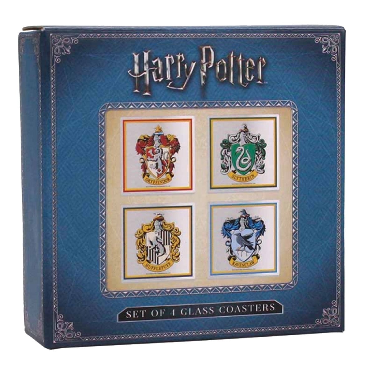 Harry Potter Houses Set of 4 Glass Coasters - GeekCore