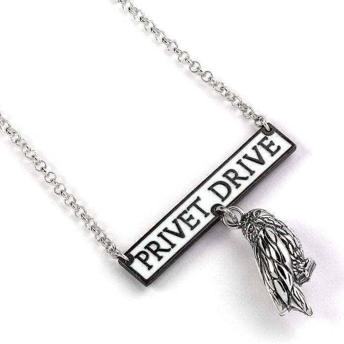 Harry Potter Privet Drive and Hedwig Charm Sterling Silver Necklace - GeekCore