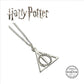 Harry Potter Sterling Silver Deathly Hallows Necklace with Swarovski Crystals - GeekCore