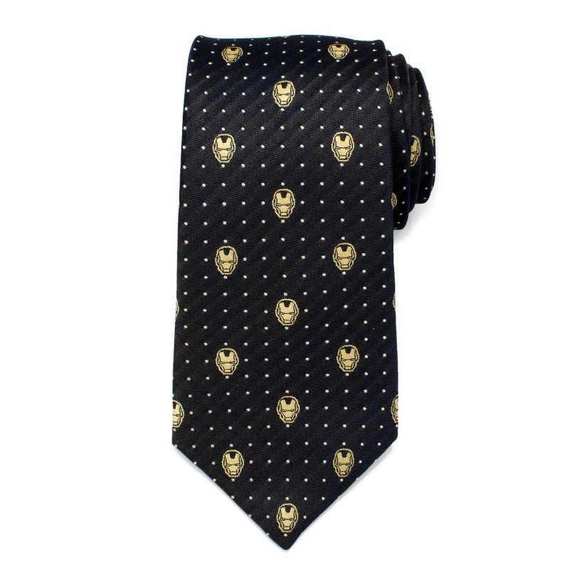 Iron Man Dot Print Silk Tie - GeekCore