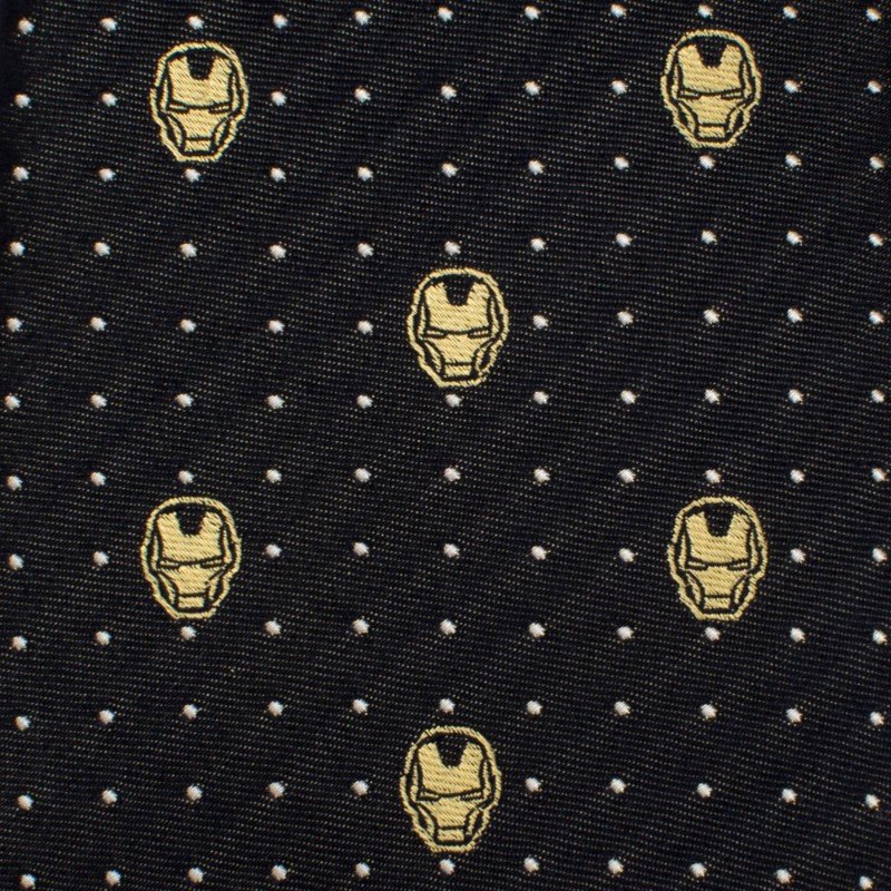 Iron Man Dot Print Silk Tie - GeekCore