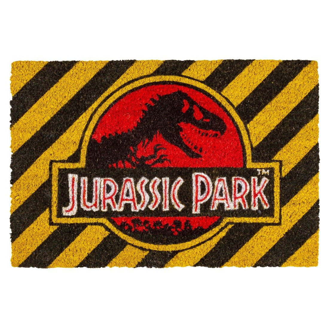 Jurassic Park Warning Coir Doormat – GeekCore