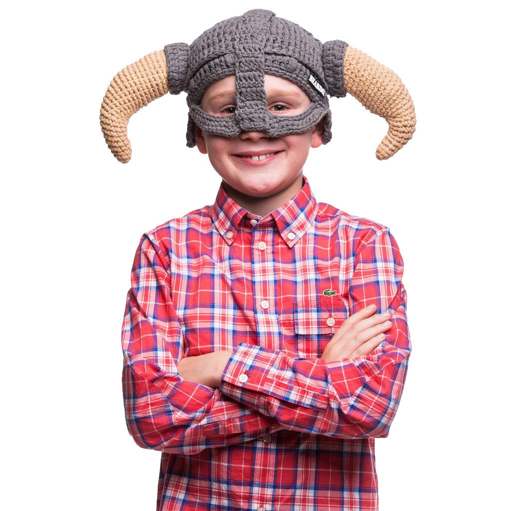 Kids Battle Viking Bearded Hat - GeekCore