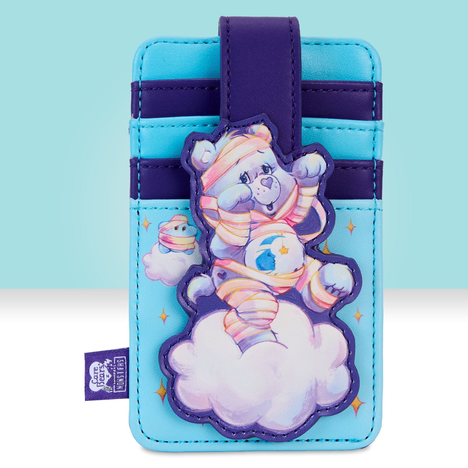Loungefly Carebears x Universal Monsters Bedtime Bear Mummy Cardholder - GeekCore