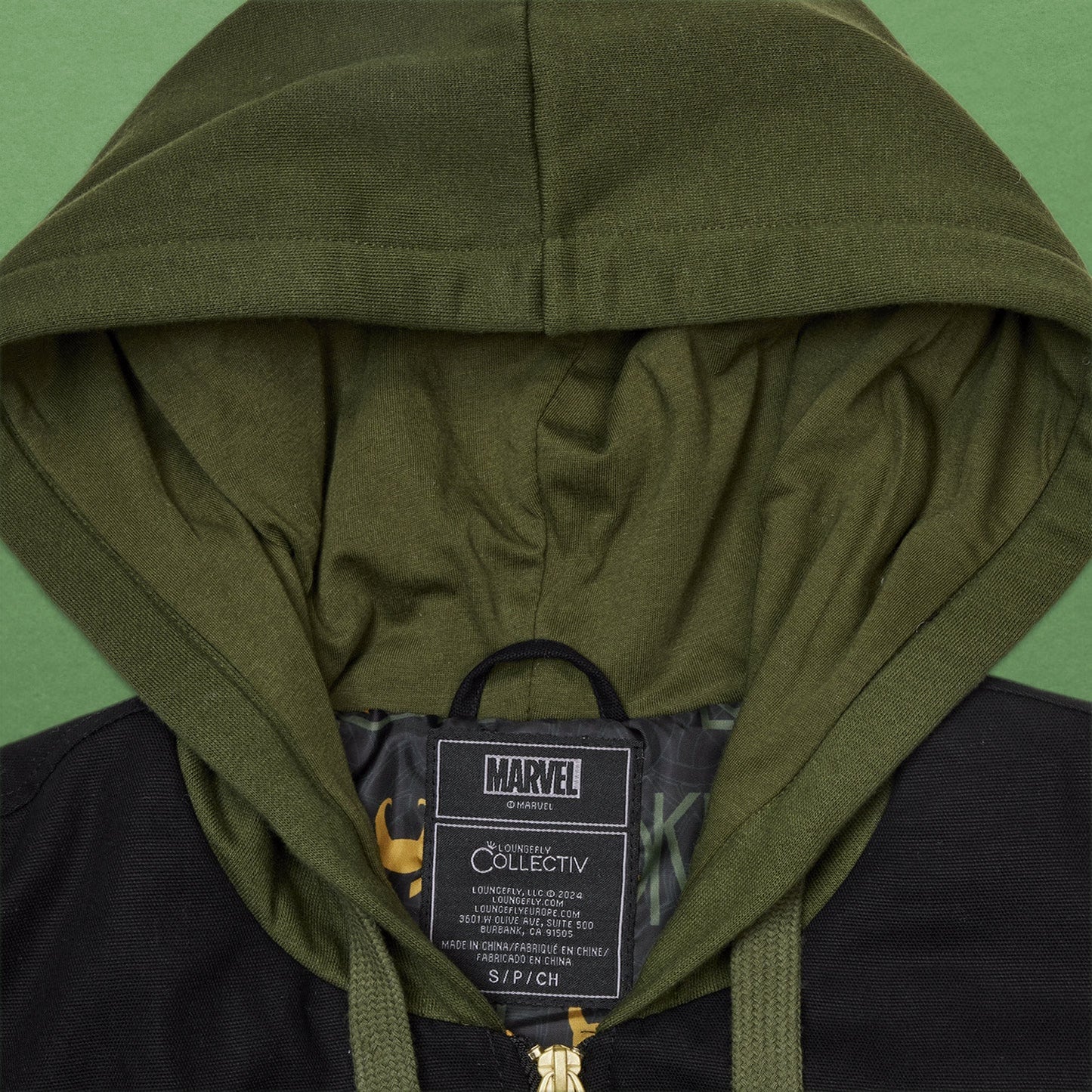 Loungefly Collectiv x Marvel Loki The Weekender Hooded Jacket - GeekCore