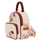 Loungefly Originals Cream & Red Floral Sling Bag - GeekCore