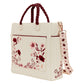 Loungefly Originals Cream & Red Floral Tote Bag - GeekCore