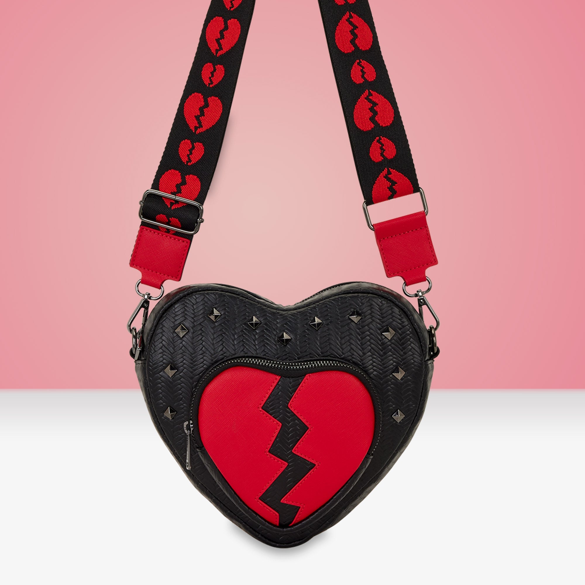 Loungefly Originals Figural Broken Heart Crossbody Bag - GeekCore